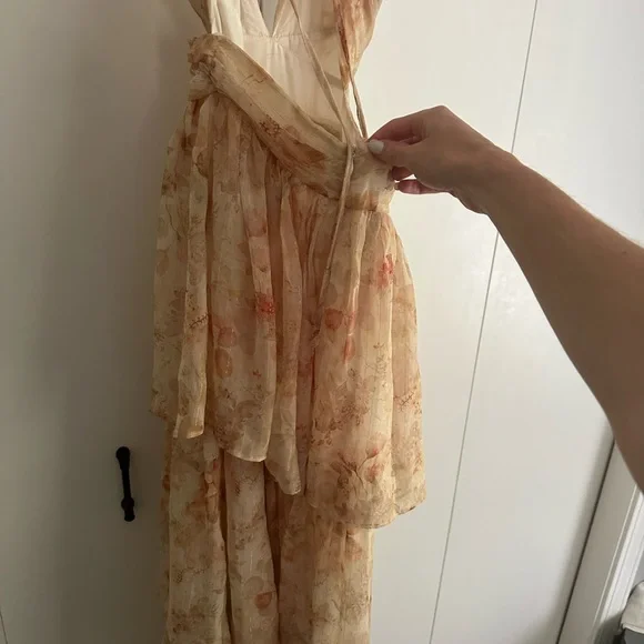 Storia Cream Floral Maxi Dress - Picture 6 of 9